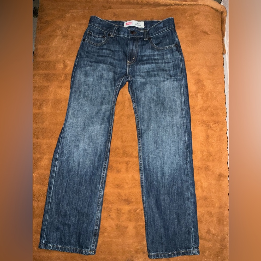 Levi's 505 Denim Blue Bottoms Jeans Size 10‎ medium dark wash